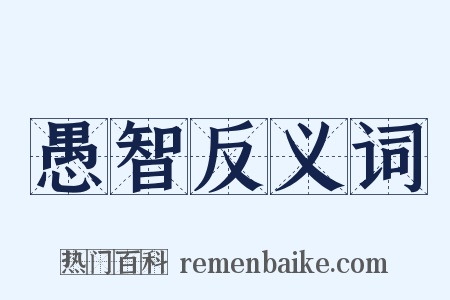 愚智反义词是什么意思的图片